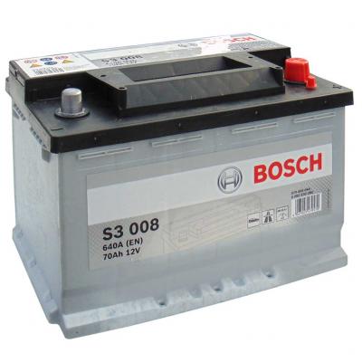 Bosch Silver S3 006 0092S30080 akkumulátor, 12V 70Ah 640A J+ EU, magas