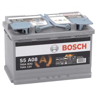 Bosch Silver S5 A08 0092S5A080 akkumulátor, 12V 70Ah 760A J+ EU, magas