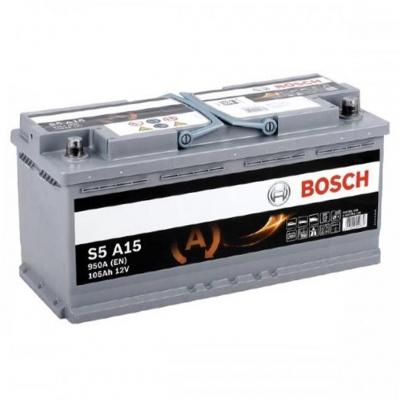 Bosch AGM S5 A15 0092S5A150 akkumulátor, 12V 105Ah 950A J+ EU, magas