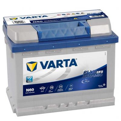 Varta Blue Dynamic EFB N60 akkumulátor, 12V 60Ah 640A J+ EU, magas árak, vásárlás