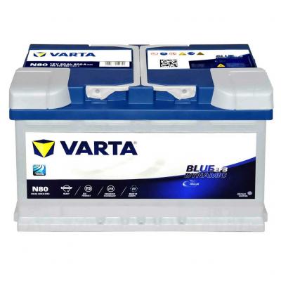 Varta Blue Dynamic EFB N80 580500073D842 akkumulátor, 12V 80Ah 8000A J+ EU. magas