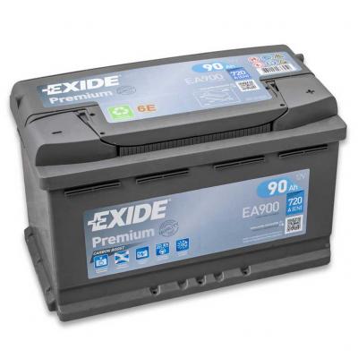 Exide Premium EA900 akkumulátor, 12V 90Ah 720A J+ EU, magas