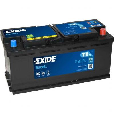 Exide Excell EB1100 akkumulátor, 12V 110Ah 850A J+ EU, magas