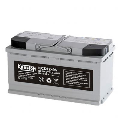 Krafton AGM Deep Cycle KCD12-95 munkaakkumulátor, napelem (szolár) akkumulátor, 12V 95Ah J+ EU, magas árak, vásárlás