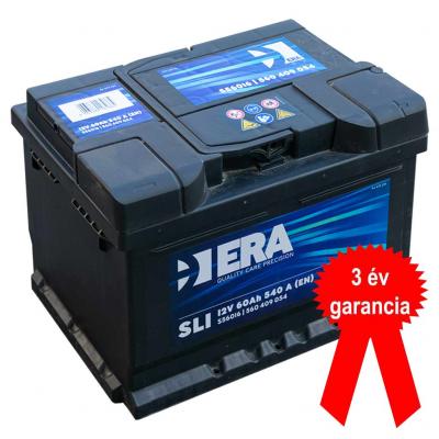 ERA SLI S56016 akkumulátor, 12V 60Ah 540A J+ EU, alacsony, 3 év garancia!