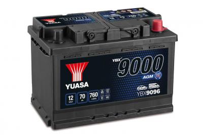 Yuasa AGM Start Stop Plus YBX9096 akkumulátor, 12V 70Ah 760A J+ EU, magas árak, vásárlás